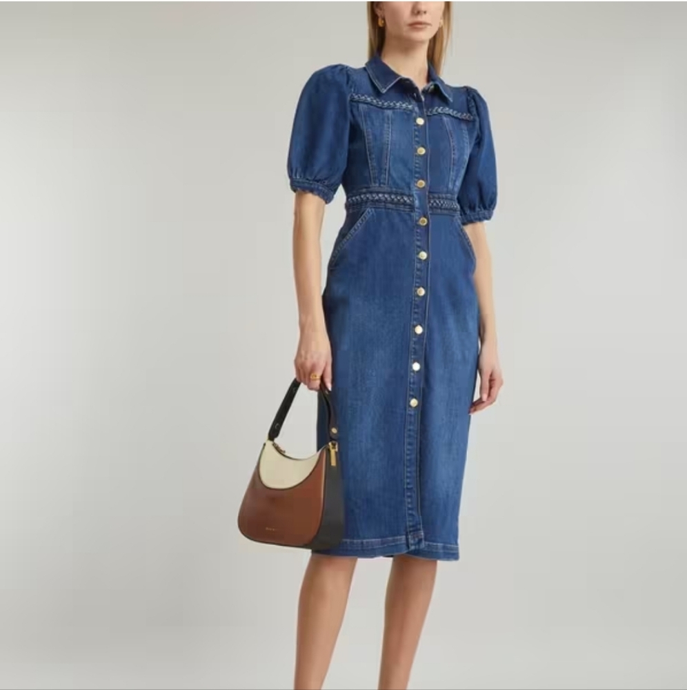 Blue Denim Button-Down Dress